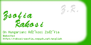 zsofia rakosi business card